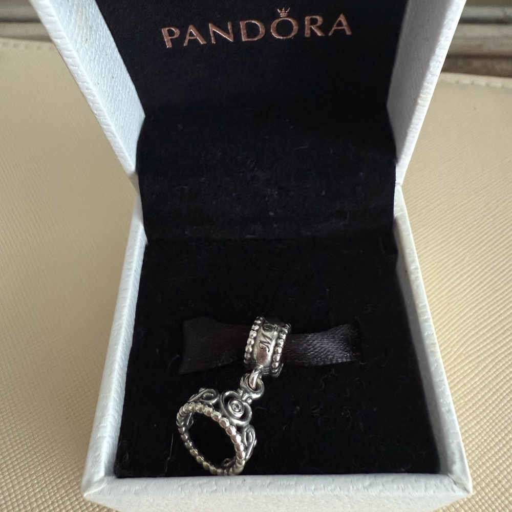 Pandora Silver Crown Charm Ring